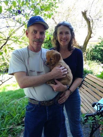 Here, Mary and I just picked up Bliss from the breeder Susan Liptak.